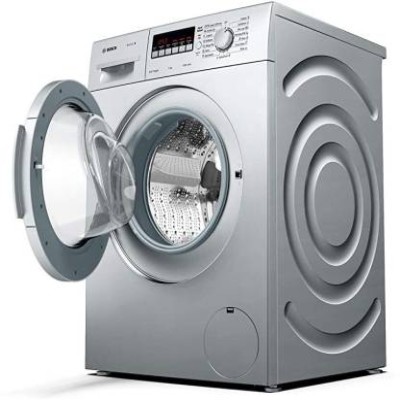 BOSCH 7 kg Fully Automatic Front Load with In-built Heater Silver  (WAJ2446SIN)