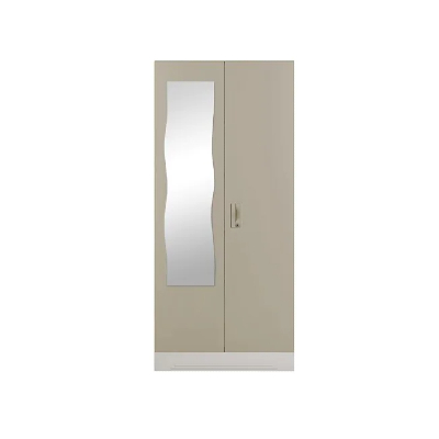 Slimline Metal 2 Door Almirah in Royal Ivory & Grey Colour