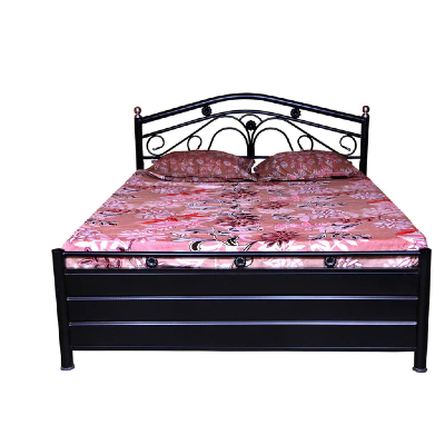Castriyo Queen Size Bed with Storage in Black Colour