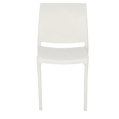 Novella Plastic Chair (Set of 2) in Milky White Colour