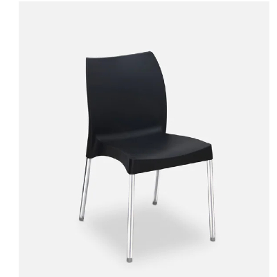 Novella Plastic Chair in Iron Black Colour