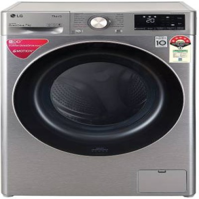 LG 7 kg Fully Automatic Front Load with In-built Heater Silver  (FHV1207ZWP)