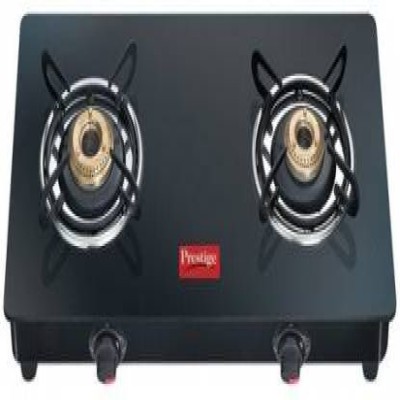 Prestige Marvel Glass Top Gas Table GTM 02 Glass, Steel Manual Gas Stove  (2 Burners)