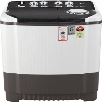 LG 8 kg 5 Star Rating Semi Automatic Top Load Grey, White  (P8035SGMZ)