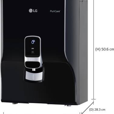 LG WW140NP 8 L RO Water Purifier with Stainless Steel Tank  (Black)