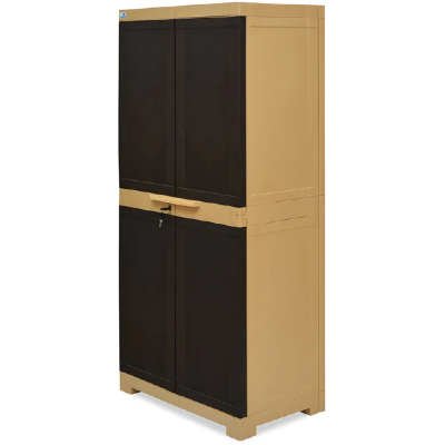Freedom Mini Medium Storage Cabinet in Weather Brown & Biscuit Colour